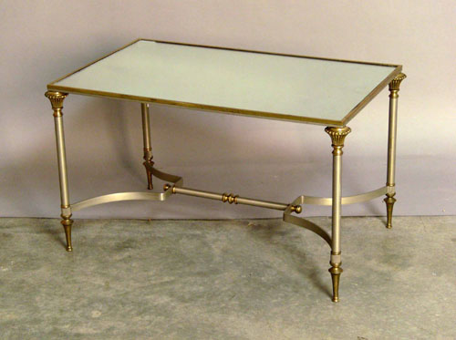 Appraisal: Mirrored low table h w