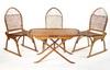 Appraisal: TABLE SET - Four piece set of snowshoe furniture includes