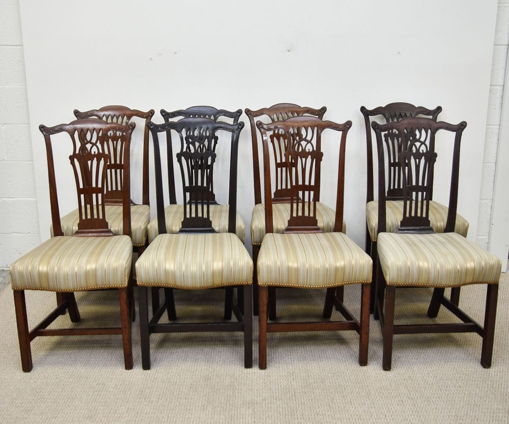 Appraisal: Set of Eight Chippendale Side Chairs Assembled set of eight