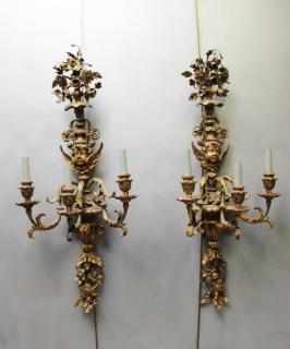 Appraisal: Pair of Fine Quality and Highly Carved Antique Italian Giltwood