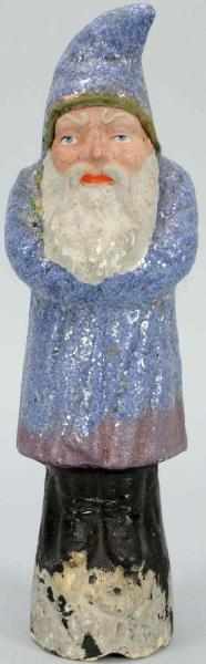 Appraisal: Belsnickle Paper Mache Santa with Blue Coat Missing fir tree