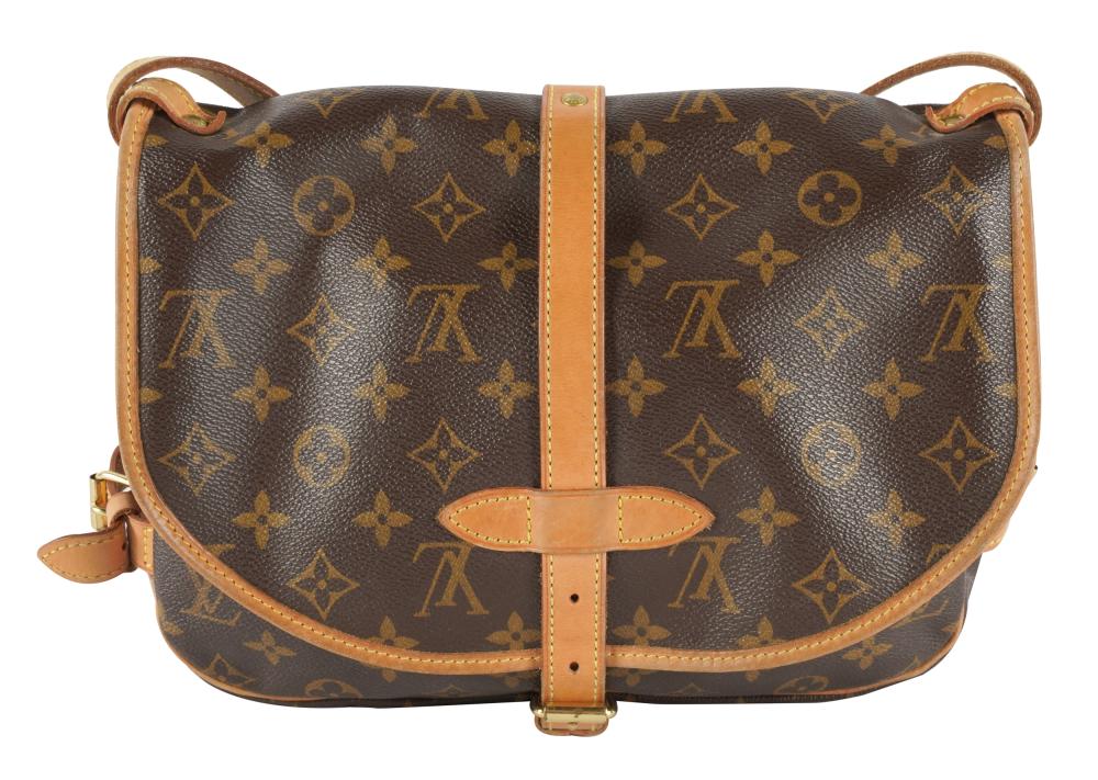 Appraisal: LOUIS VUITTON MESSENGER BAGMonogram Saumur with single adjustable shoulder strap