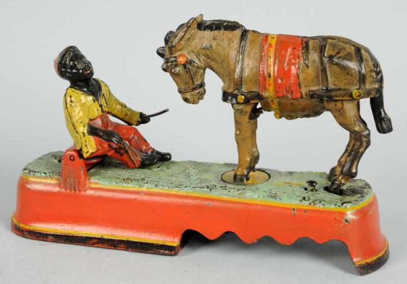 Appraisal: Cast Iron Always Did Spise A Mule Mechanical Bank Jockey