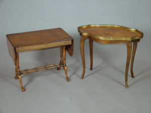 Appraisal: A French style shaped oval top table th century the