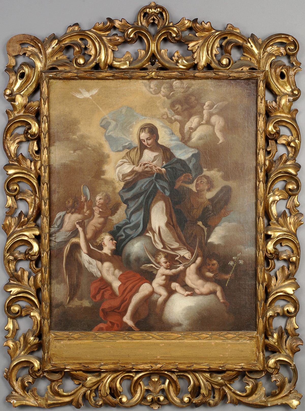 Appraisal: THE IMMACULATE CONCEPTION ITALIAN OR SPANISH FOLLOWER OF FRANCESCO SOLIMENA