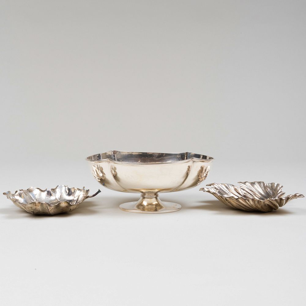 Appraisal: Group of Three Buccellati Silver Dishes Each marked 'Sterling' Comprising