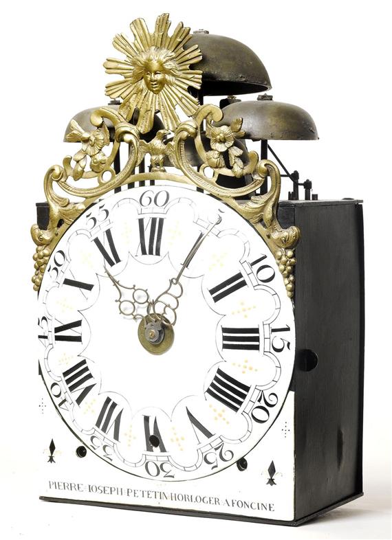 Appraisal: COMTOISE CLOCK Louis XVI dial signed PIERRE JOSEPH PETETIN HORLOGER