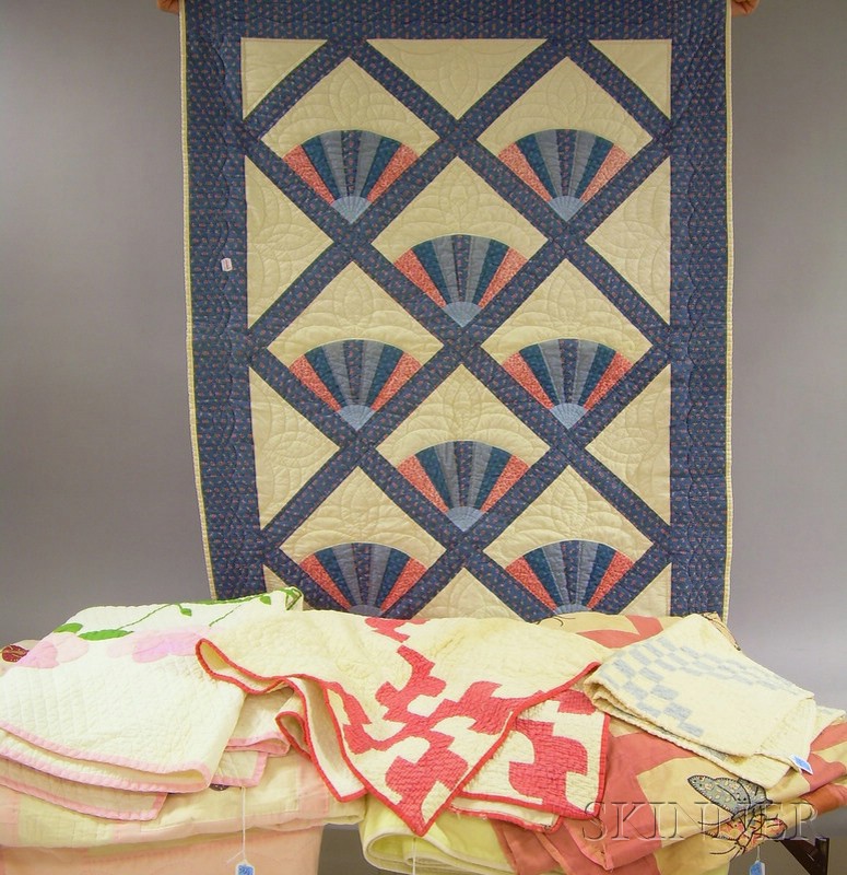 Appraisal: Nine Cotton Quilts and Coverlets late th early th century