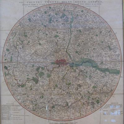 Appraisal: Faden William A Topographical Map of the country Twenty Miles