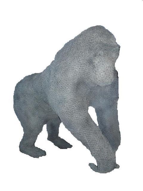 Appraisal: Marguerite Derricourt born Gorilla wire mesh x cm Provenance Collection