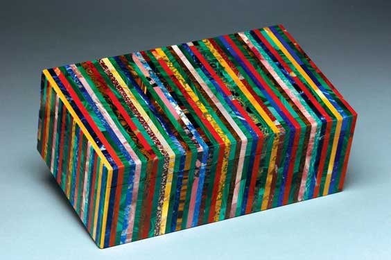 Appraisal: RAINBOW SPAGHETTI BOX Handcrafted in Italy This large box is