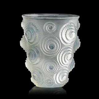 Appraisal: LALIQUE Spirales vase opalescent glass LALIQUE Spirales vase France des