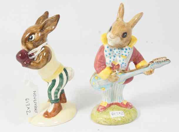 Appraisal: Royal Doulton Bunnykins Figure My Bunnybeat DB and Knockout DB