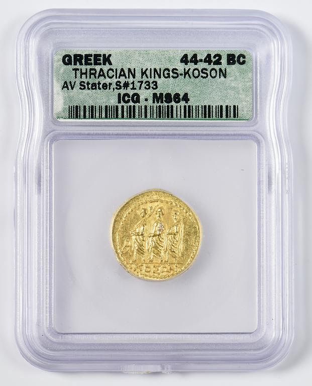 Appraisal: Thracian Kings Gold AV Stater Koson Mint Thracian Kings Gold