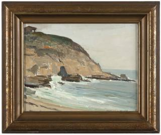 Appraisal: Frederick William Becker ''Laguna Rocks'' signed lower right Frederick W