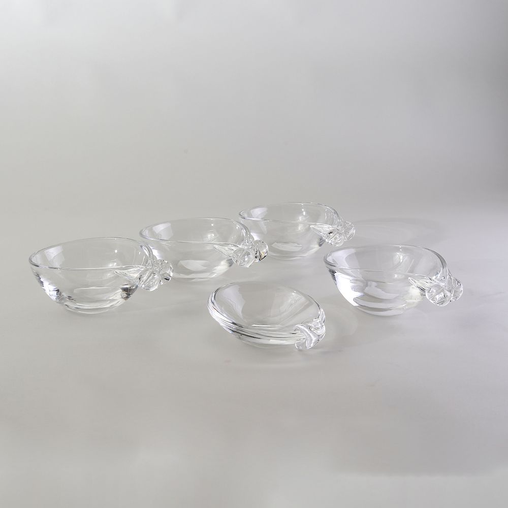 Appraisal: Group of Five Steuben Glass Bowls Signed in etch The