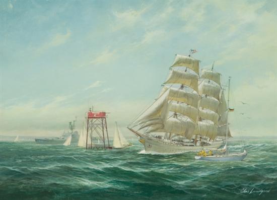 Appraisal: LUNDGREN CHARLES American - ''Gorch Fock'' oil on masonite x