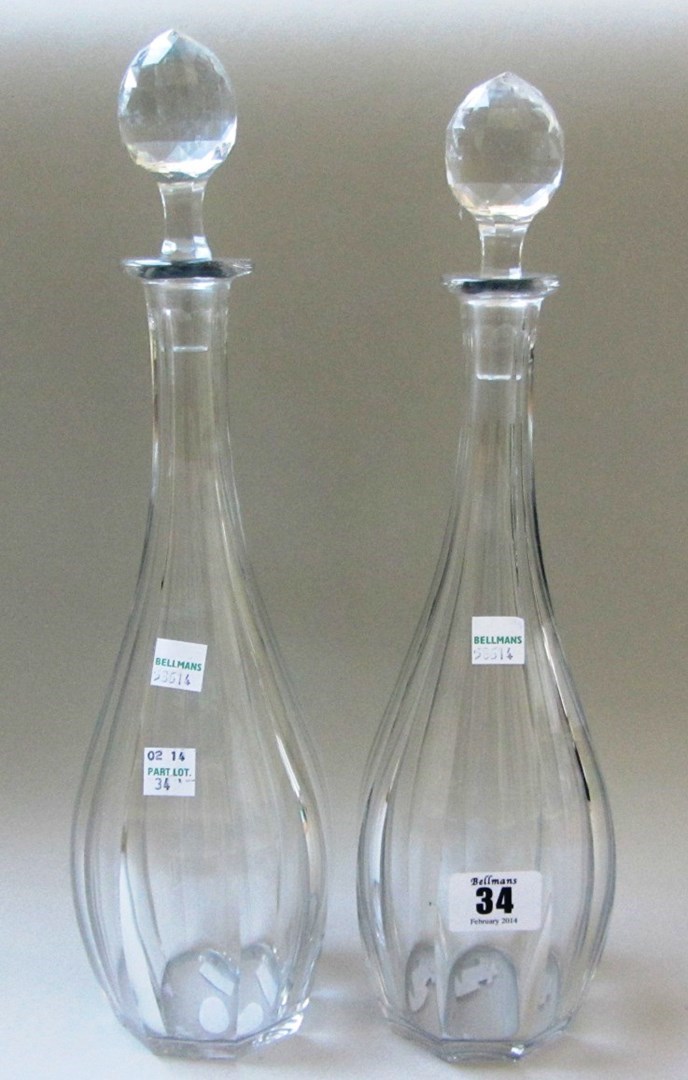 Appraisal: A pair of Baccarat decanters and stoppers th century with