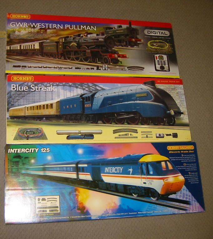 Appraisal: Three Hornby train sets Intercity R Blue Streak R and