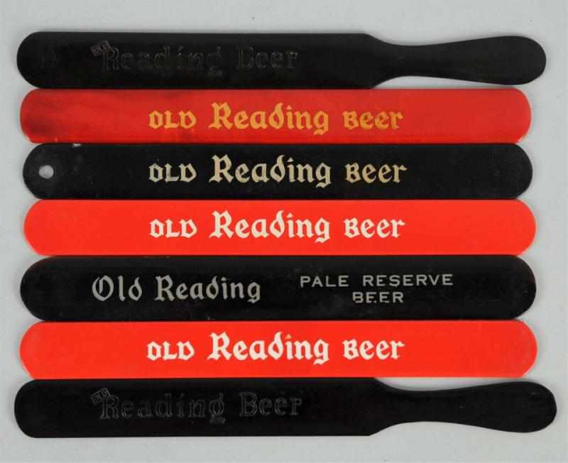 Appraisal: Lot of Old Reading Beer Foam Scrapers s to s