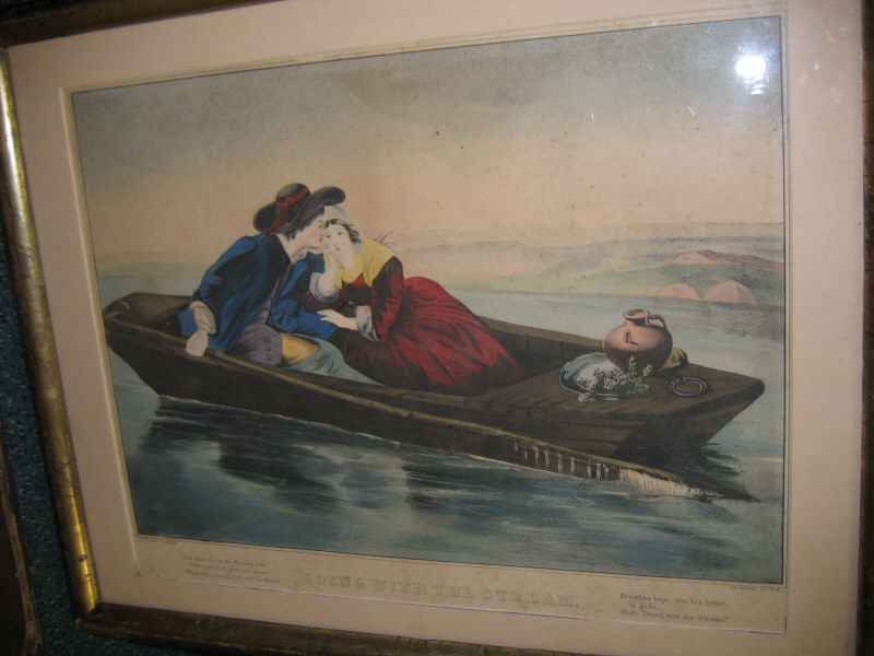 Appraisal: CURRIER IVES PUBLISHER GOING AGAINST THE STREAM and GOING WITH