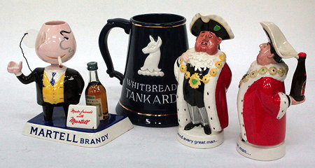 Appraisal: TWO BESWICK POTTERY ADVERTISING WATER JUGS for Worthington's India Pale