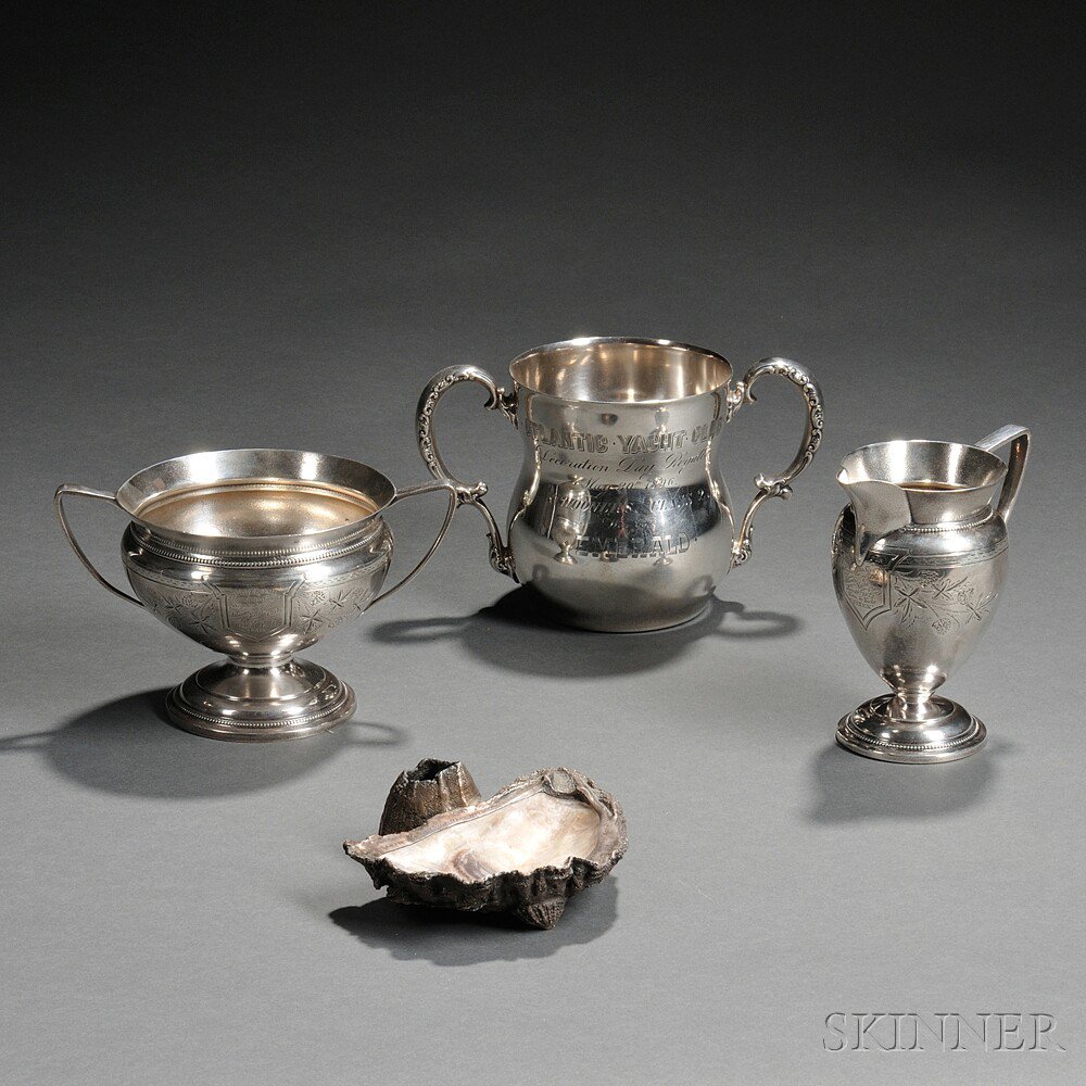 Appraisal: Four Atlantic Yacht Club Sterling Silver Trophies three Whiting a