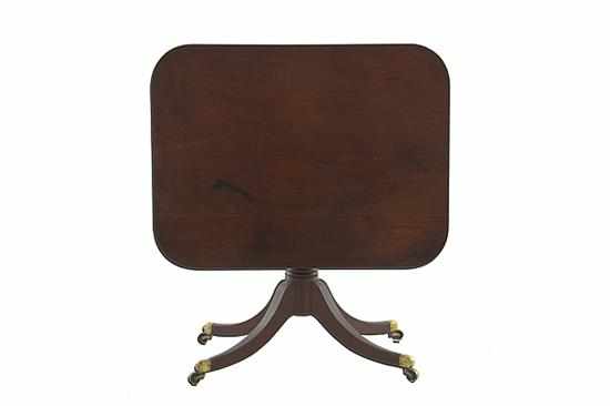 Appraisal: Regency mahogany tilt-top breakfast table circa rectangular top with reeded