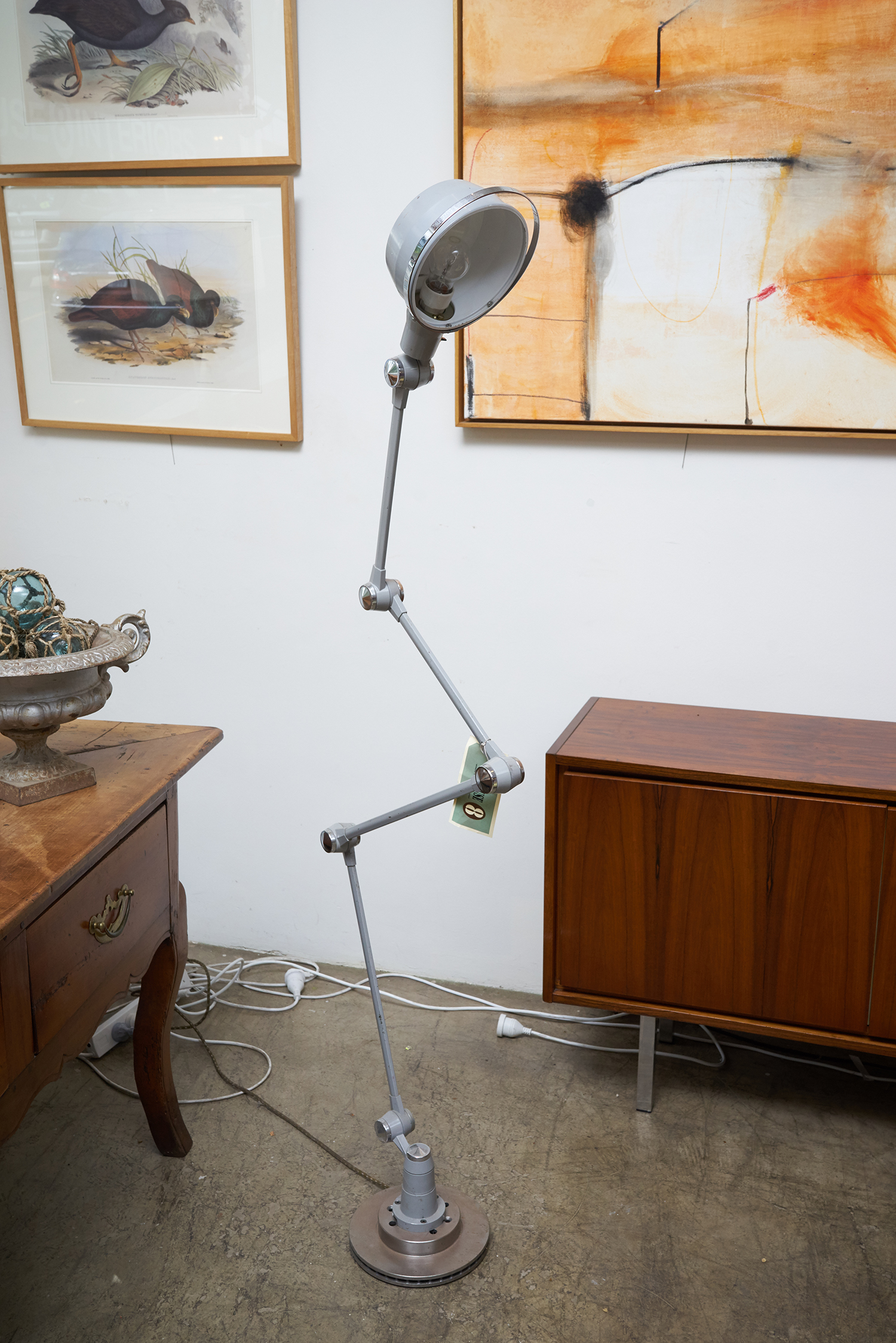 Appraisal: A s FRENCH 'JEILDE' FOUR ARM LAMP