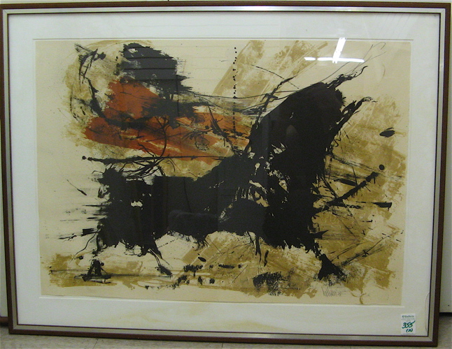 Appraisal: TWO COLOR LITHOGRAPHS both abstract compositions the first with French