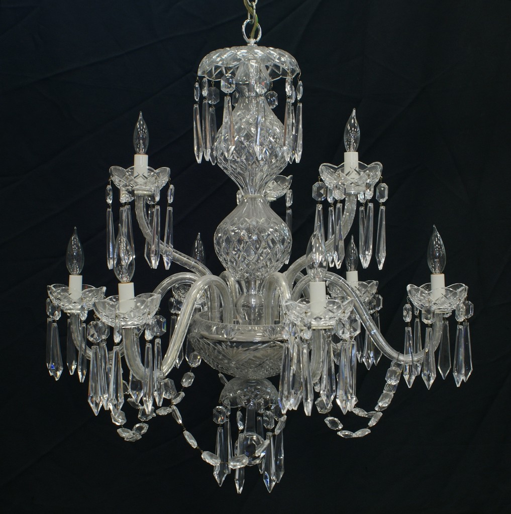 Appraisal: arm Waterford chandelier new old stock h d plus hanging