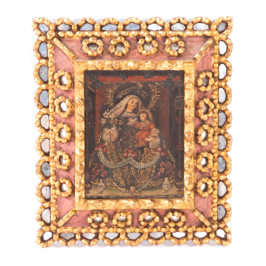 Appraisal: Cuzco School Madonna and Child oil on panel Late th