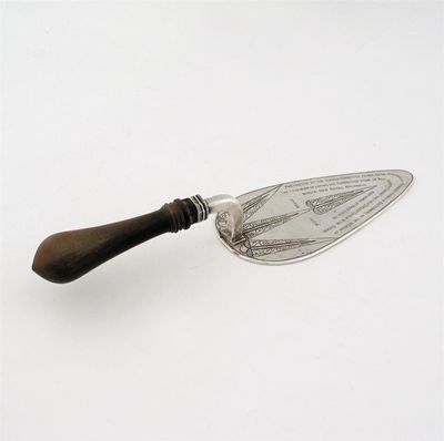 Appraisal: Royal Asscociation a Middle Eastern silver trowel inscribed 'Presented by