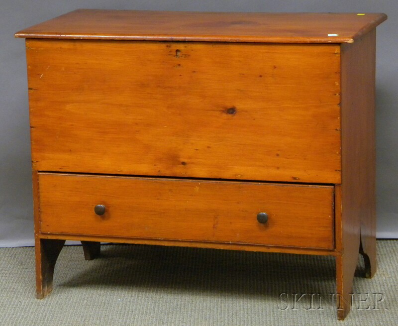 Appraisal: Pine Blanket Chest with Long Drawer