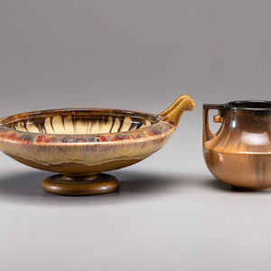 Appraisal: Fulper Pottery American Early th Century Compote and Vase circa