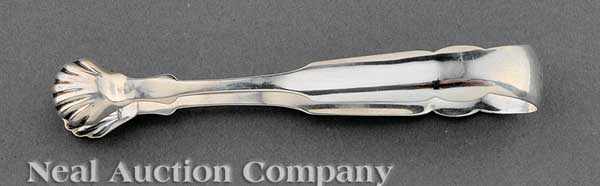 Appraisal: An Alabama Coin Silver Sugar Tongs Charles White Mobile wc