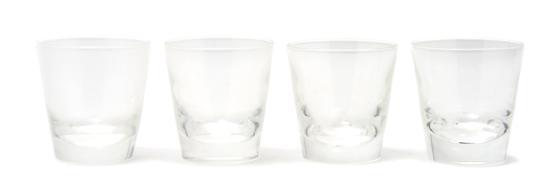 Appraisal: A Set of Twelve Lowball Glasses Steuben of round tapering