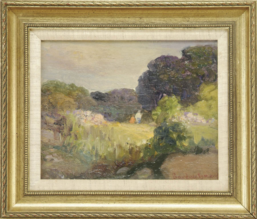 Appraisal: GEORGE GARDNER SYMONS American - FIGURES IN A LANDSCAPE Oil