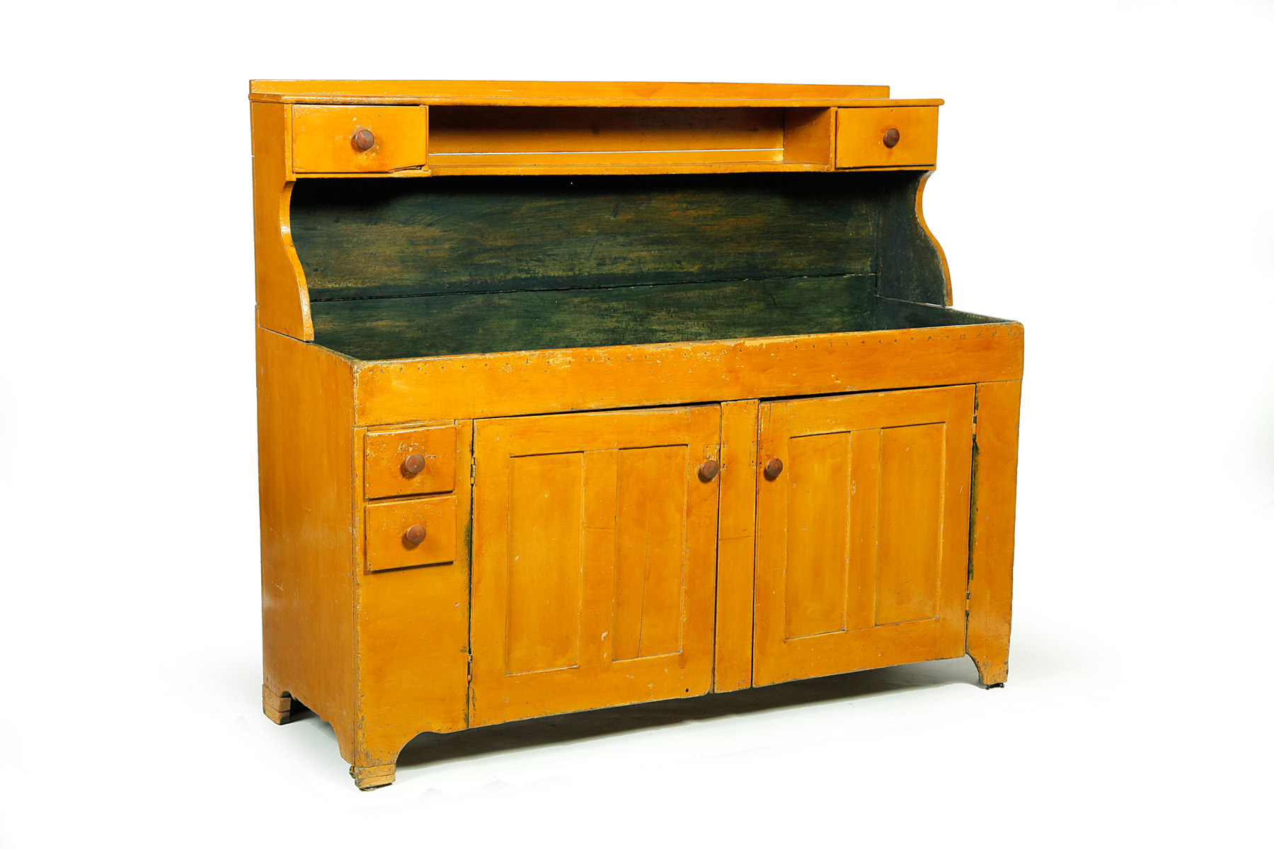 Appraisal: DRY SINK American nd half- th century pine Two-piece sink