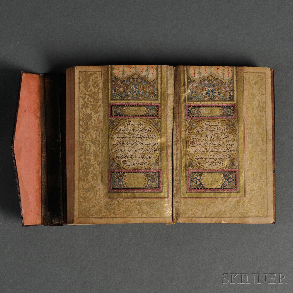 Appraisal: Qur'an Manuscript on Paper Arabic Istanbul Late th-Early th Century