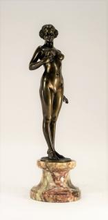 Appraisal: C French Bronze Figure of Standing Female Nude FRANCE TH