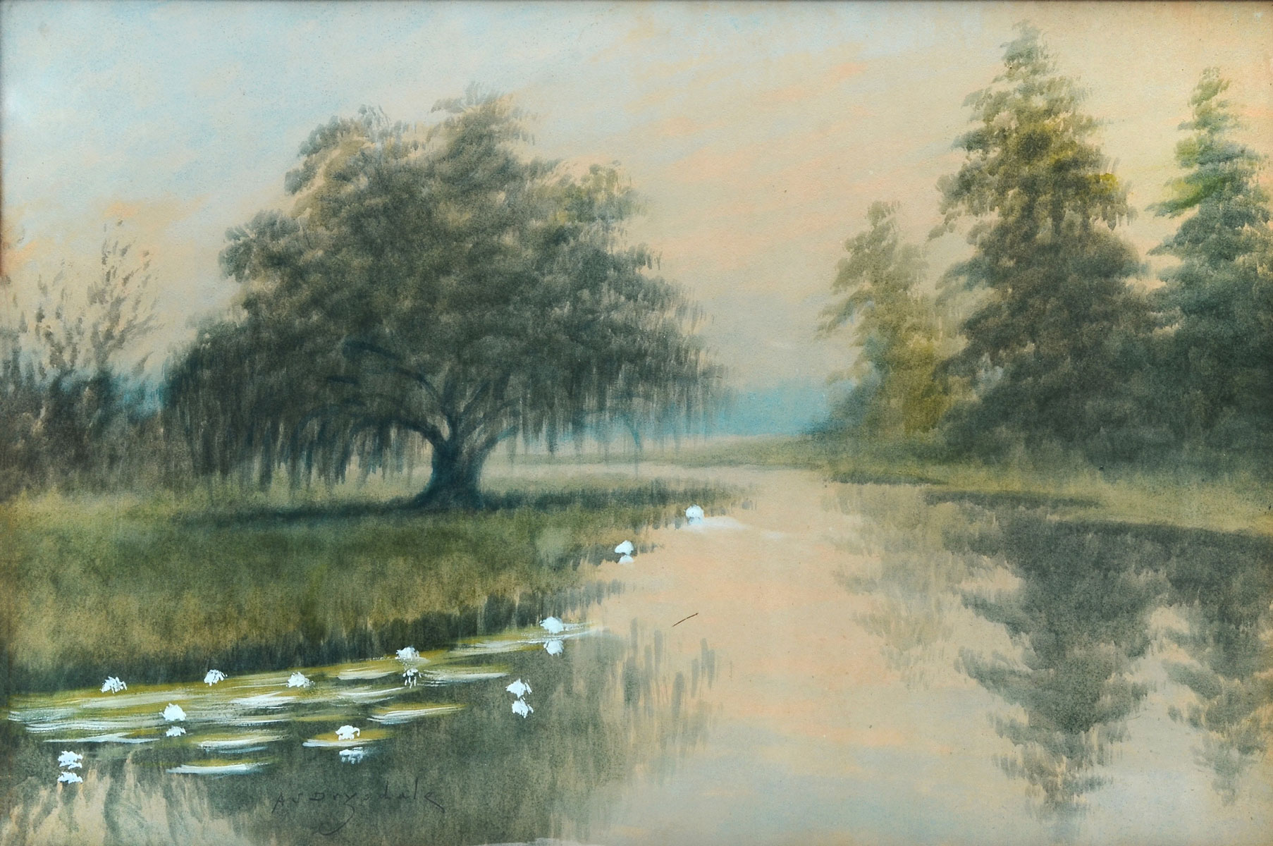 Appraisal: DRYSDALE Alexander John American - An important Bayou Landscape Painting