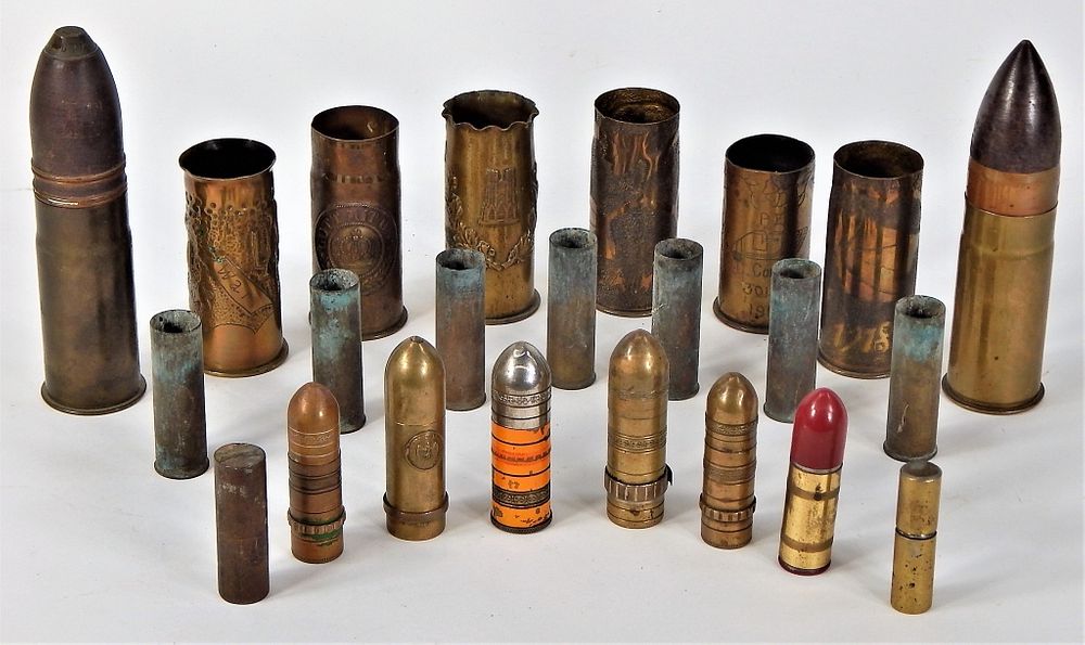 Appraisal: Group of WWI Trench Art and Lighters France Germany United