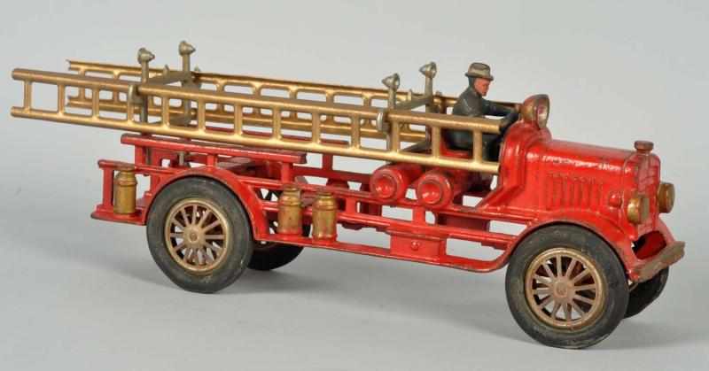 Appraisal: Cast Iron Hubley Ladder Truck Toy American Original driver and