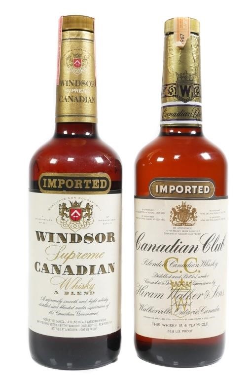 Appraisal: Two -quart bottles of Canadian Whiskey including a bottle of