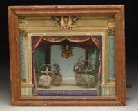 Appraisal: EARLY CLOCKWORK THEATER Quite possibly of an American manufacturer of