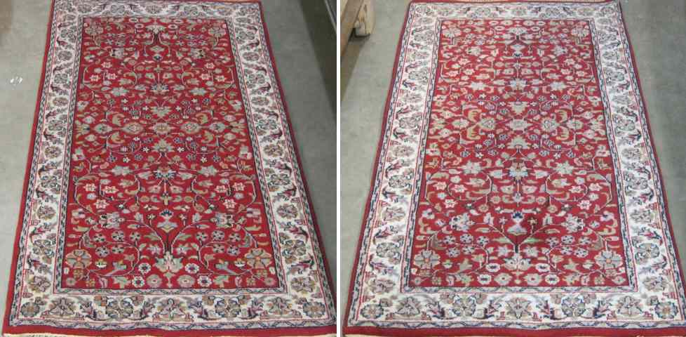 Appraisal: A PAIR OF ORIENTAL AREA RUGS Indo-Persian matching floral design