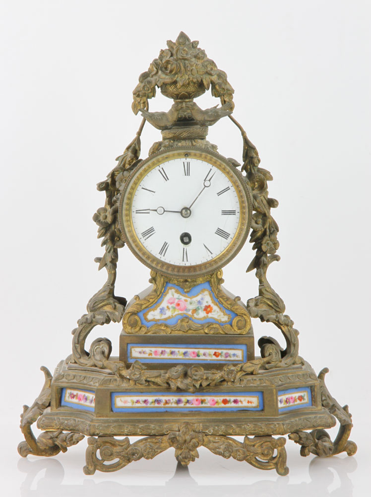 Appraisal: - th C French Bronzed Metal Clock th century French