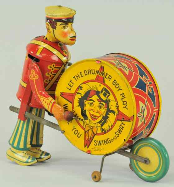 Appraisal: MARX DRUMMER BOY c lithographed tin wind-up Louis Marx's non-character