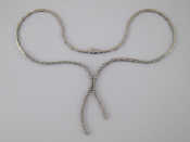 Appraisal: A white metal tests carat gold diamante necklace approx cm